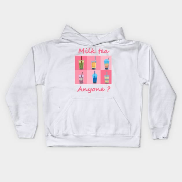 Milktea Anyone? Kids Hoodie by cutie_eyes